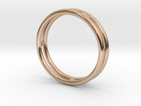 雙層手環 in 14k Rose Gold Plated Brass