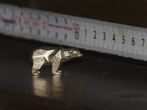 A Bear - 2.6cm in Polished Bronzed Silver Steel