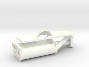 1/16 Brummbar Air Filter and Exhaust Cover in White Processed Versatile Plastic