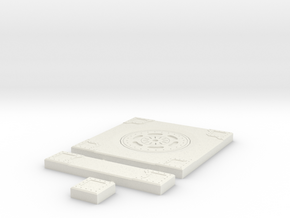 SciFi Tile 13 - Manhole in White Natural Versatile Plastic