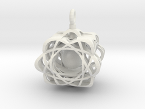 "Atomic" Ear Ring in White Natural Versatile Plastic