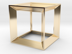 Cube in 14K Yellow Gold
