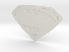 New Superman Dawn of Justice Chest Emblem 2nd Part in White Natural Versatile Plastic