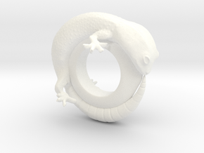 Gecko Ring Size 7 in White Processed Versatile Plastic