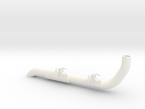 BOMBER EXHAUST DRIVER SIDE CLIP-ON in White Processed Versatile Plastic