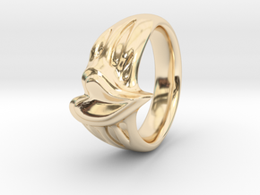 Organic Heart Ring European size16  in 14K Yellow Gold