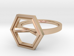 Minimal Hex Size 4½ in 14k Rose Gold Plated Brass
