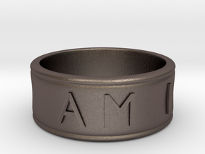 I AM | AM I Ring - size 8 in Polished Bronzed Silver Steel