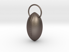 Footall Pendant in Polished Bronzed Silver Steel