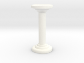 Round Pillar in White Processed Versatile Plastic