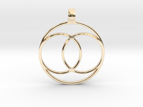 [The 100] Coalition Symbol Pendant in 14K Yellow Gold