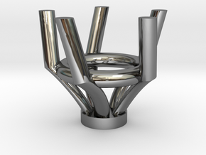 Vortex Basket in Fine Detail Polished Silver