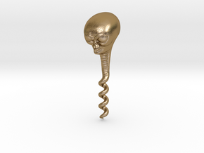Alien Corkscrew in Polished Gold Steel
