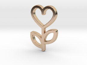 Love Rose Pendant - Amour Collection in 14k Rose Gold Plated Brass