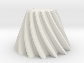 Bevel helical gear Module 4 in White Natural Versatile Plastic