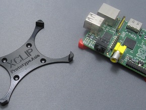 XCLIP - Raspberry Pi Mounting Solution in Black Natural Versatile Plastic
