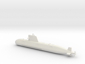 1/600 Scorpene class submarine in White Natural Versatile Plastic