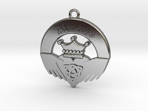 Claddagh Pendant in Polished Silver