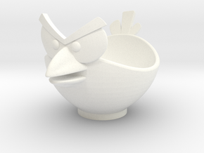 Bird Egg Cup in White Processed Versatile Plastic