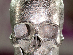 Human Skull With Loop in White Natural Versatile Plastic