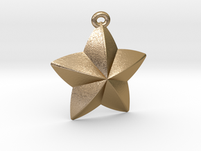Star Pendant in Polished Gold Steel