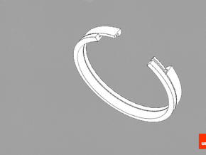 Interlock-ring bracelet in White Natural Versatile Plastic