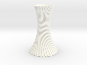 Twited Vase for home decoration in White Processed Versatile Plastic