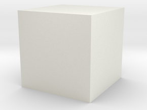 Cube-1cm3-centered In Meter in White Natural Versatile Plastic