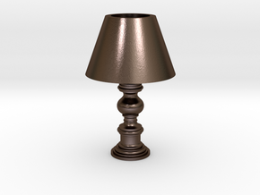 Period Lamp in Polished Bronze Steel