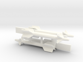 Sidewinder Missiles for Aerial Chivalry in White Processed Versatile Plastic