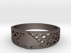 Ace Ring_Web in Polished Bronzed Silver Steel: 7 / 54