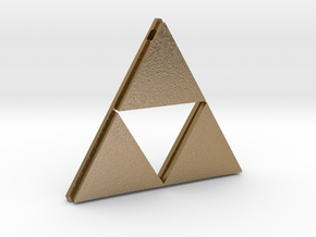 [Zelda] Triforce Pendant in Polished Gold Steel