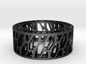Framework Ring- Intrincate in Polished and Bronzed Black Steel