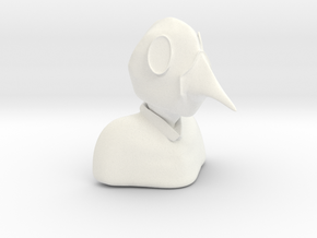 Plague Doctor Bust in White Processed Versatile Plastic