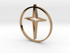 Circle Of Life Cross 30mm in Polished Brass