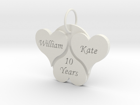 Anniversary Pendant in White Natural Versatile Plastic