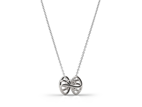 Infinity knot pendant in Fine Detail Polished Silver