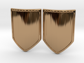 Shield 3 Earing in Polished Brass