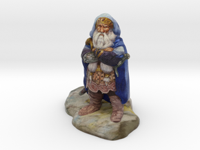 "Dwarf of Oak Shield" - 4 inches in Full Color Sandstone