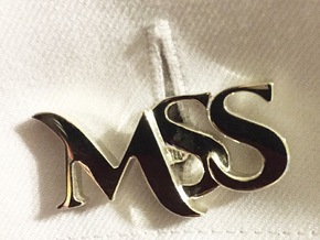 Monogram Cufflinks MSS in Polished Silver