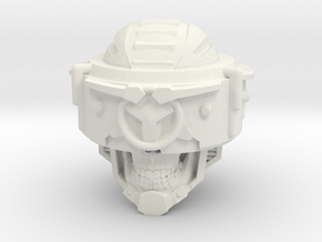 "Skull Klops" custom 1:6th scale head in White Natural Versatile Plastic