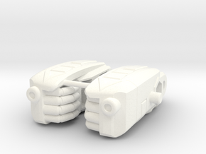 Combat Heli Arms in White Processed Versatile Plastic