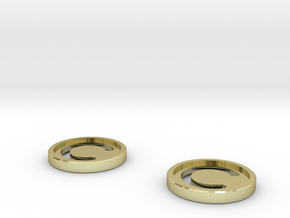 7mm Coins (Type1), x2 in 18k Gold Plated Brass