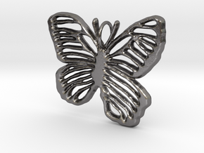Life is Strange Butterfly Pendant in Polished Nickel Steel