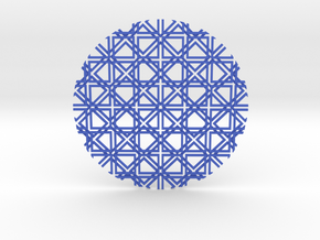 Tetragonal Necklace in Blue Processed Versatile Plastic