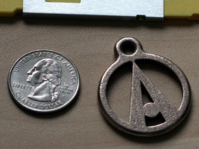 Ariel Atom key fob in Polished Bronzed Silver Steel