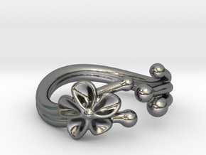 Orchid Ring in Polished Silver