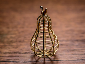 Pear Pendant in Polished Brass
