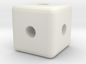 Cube 2 in White Natural Versatile Plastic