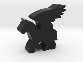 Game Piece, Pegasus in Black Natural Versatile Plastic